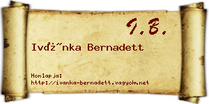 Ivánka Bernadett névjegykártya